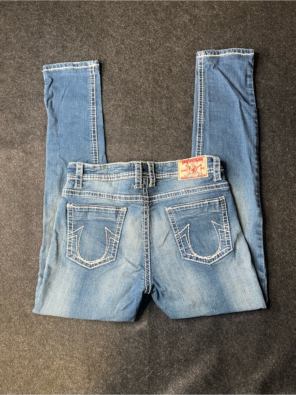 True Religion Low-Rise Blue Denim Skinny Jeans Women’s Size 30 Made In USA‎